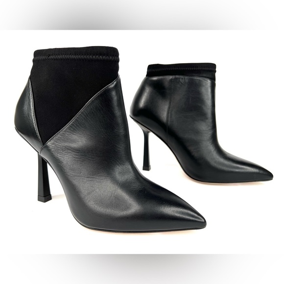 Stuart Weitzman Max Leather Pointed Toe Ankle Stretch Bootie Size US 6.5 - EU 37 - Picture 11 of 11